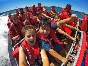 School Holiday's family fun with Oz Jet Boating on Circular Quay